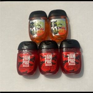Bath & Body Works 5X Pocket Pac Vampire Blood and Purrfect Pumpkin Hand Gel